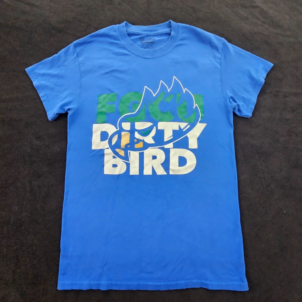 Florida Gulf Coast Dirty Bird Blue Short Sleeve Cotton Blend T-Shirt Men's S